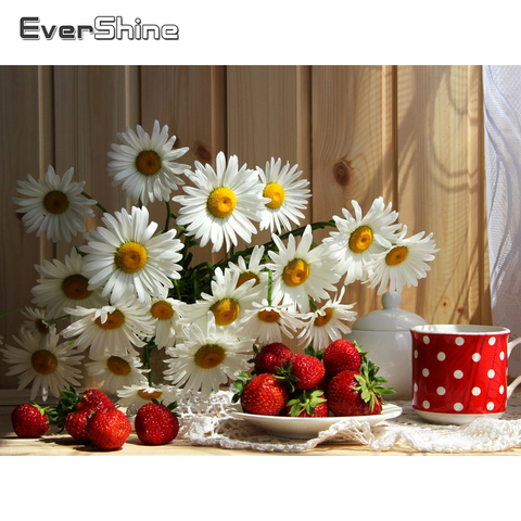 Evershine – peinture de diamants, mosaïque de fleurs, strass, marguerite, point de croix, décoration de la maison ► Photo 1/6