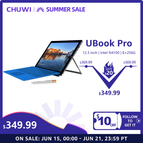 CHUWI UBook Pro 12.3 pouces 1920*1280 Windows 10 tablette Intel gemini-lake N4100 processeur Quad Core 8 go RAM 256 go SSD tablettes ► Photo 1/1
