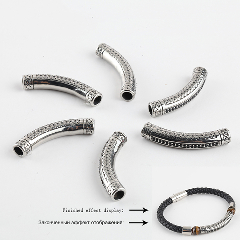 Connecteurs pour la fabrication de bijoux fournitures accessoires Vintage pour bracelets bricolage Tube en acier inoxydable Lots en gros en vrac ► Photo 1/6
