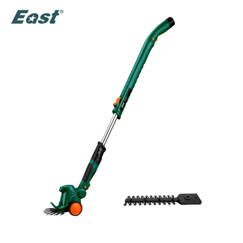 East – taille-haie sans fil à batterie Rechargeable 10.8V, tondeuse à gazon, outils électriques de jardin ET1007 2 en 1 ► Photo 1/6