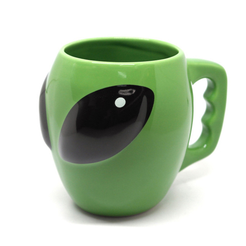 1 pièces nouveau créatif Anime Alien tasse à café, vert tasse en céramique drôle boisson eau tasse cadeau d'anniversaire pour les amoureux des petits amis ► Photo 1/6