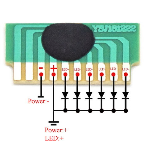 10 pièces/lot bricolage 6-LED LEDs 3-4.5V Flash puce COB LED pilote Cycle clignotant carte de commande Module IC électronique ► Photo 1/6