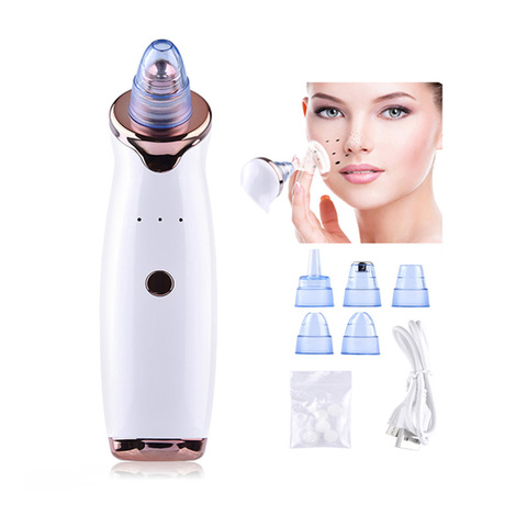 Aspirateur de points noirs, dispositif pour visage, nettoie les pores, purifie la zone T, élimine les boutons d'acné, à aspiration sous vide sur le visage, soins de beauté, outil de spa ► Photo 1/4