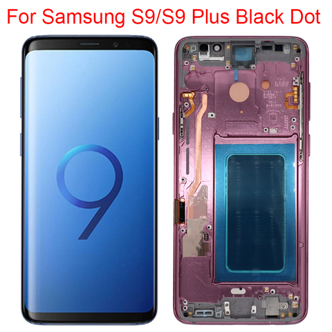 Écran LCD AMOLED avec châssis, pour Samsung Galaxy S9 Plus G960F G965F, affichage à points noirs, Original ► Photo 1/6