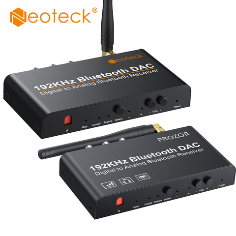 Neoteck 192kHz Bluetooth DAC prend en charge le contrôle du Volume/sourdine/mise sous tension ou hors tension par le convertisseur Audio à télécommande IR prend en charge APTX ► Photo 1/6