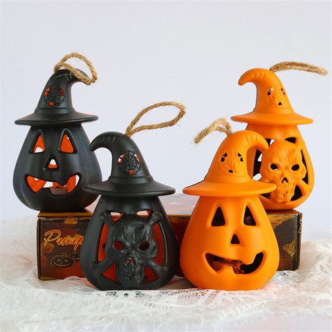 Lumières en citrouille pour Halloween, accessoires de décoration flash pour Festival d'halloween, lampe à Led ► Photo 1/6