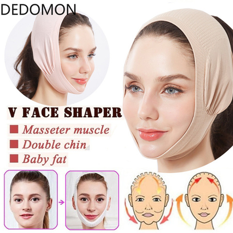 Bandage Facial à Double menton, outil de lifting, élimination des rides, Bandages faciaux fins, Correction du visage, masque de sommeil, amincissant ► Photo 1/6