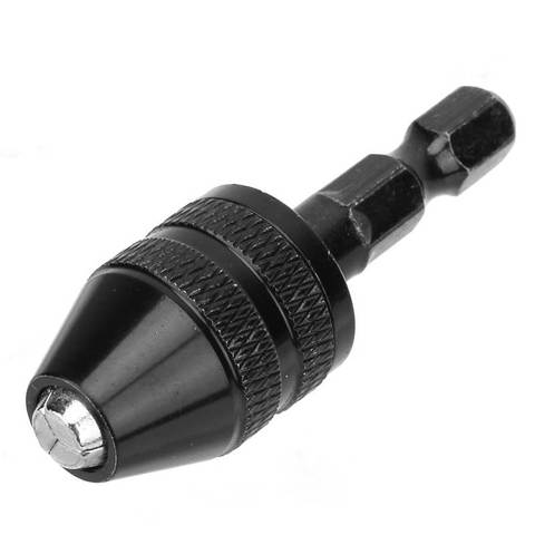 Mandrin de perceuse électrique sans clé 0.3-3.6mm, adaptateur mèches, arbre moteur, Mini mandrin 1/4 