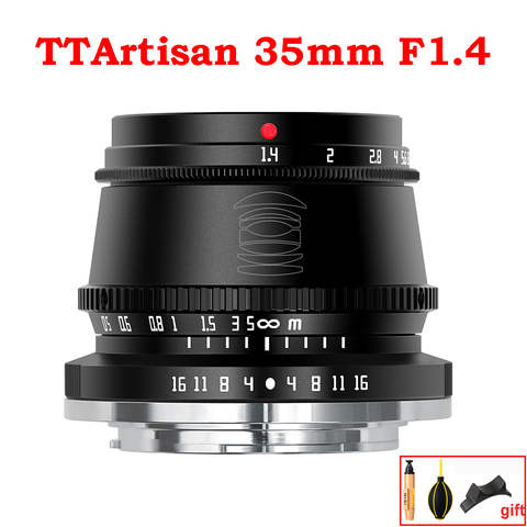 Ttarartisan – objectif de caméra 35mm F1.4 APS-C à mise au point manuelle, pour Sony E Mount Fujifilm M4/3 Leica L A9 A7III A6400 X-T4 X-T3 X-T30 ► Photo 1/6