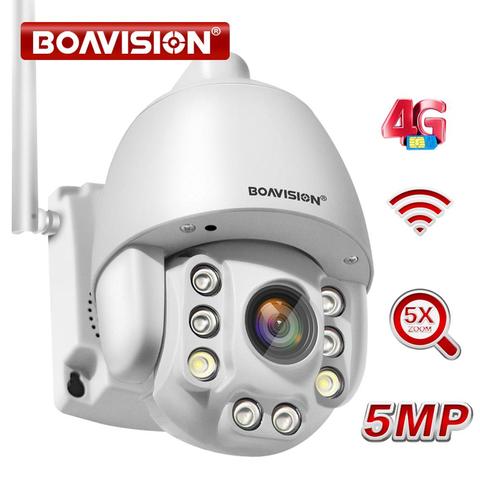 Caméra de surveillance extérieure PTZ IP Wifi hd 5MP/1080P, dispositif de sécurité domestique sans fil, avec Zoom x5, Audio bidirectionnel, ia, suivi automatique, système infrarouge (60m) ► Photo 1/6