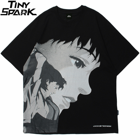 2022 hommes Streetwear Harajuku surdimensionné T-Shirt Anime fille impression T-Shirt Hip Hop printemps été à manches courtes T-Shirt coton en vrac ► Photo 1/6