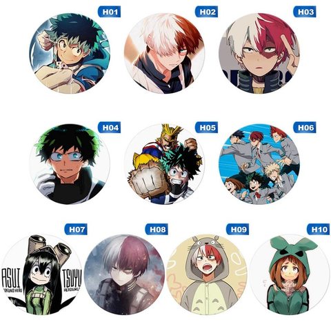 Mode mon héros académique Anime périphérique dessin animé rond acrylique Badge à collectionner broches bouton Badges sac accessoires ► Photo 1/6