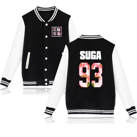 Kpop – veste de Baseball pour femmes, Bangtan Boys, Album, lettre florale imprimée, Fans, sweat-shirt de soutien, survêtement Harajuku ► Photo 1/6