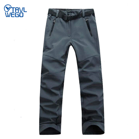 TRVLWEGO – pantalon de Camping, de randonnée, de Ski, pour femme, coupe-vent, pour loisirs en plein air, garde la chaleur, doux, à coque, hiver ► Photo 1/6