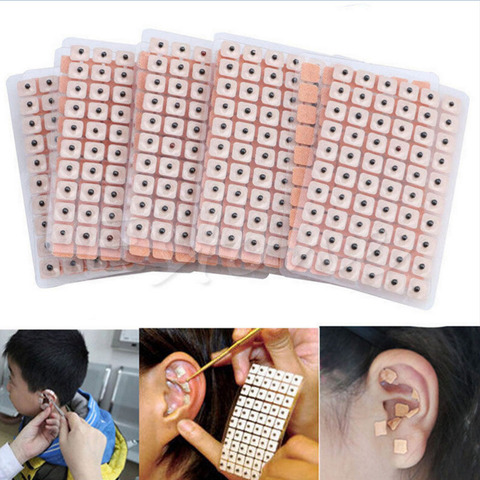 600 pièces/lot oreille Acupuncture Massage thérapie aiguille Patch auriculaire aurademlothérapie Vaccaria oreille soins graines autocollant ► Photo 1/6