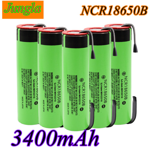 2022 nouveau Original 18650 batterie NCR18650B 3.7V 3400mah 18650 Lithium batterie Rechargeable soudage Nickel feuille batteries ► Photo 1/6