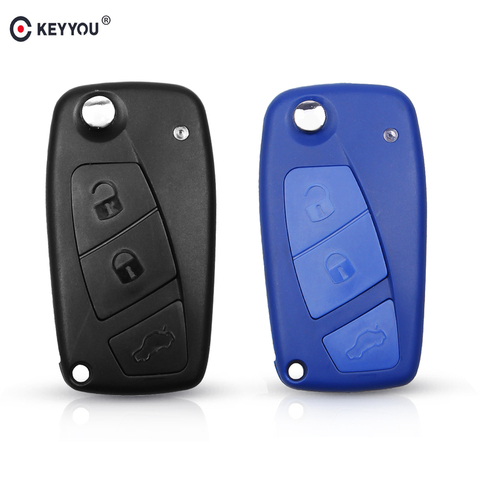 KEYYOU – coque de remplacement pour clé télécommande 3 boutons, pliable, avec lame SIP22, pour FIAT Punto Ducato Stilo Panda ► Photo 1/6