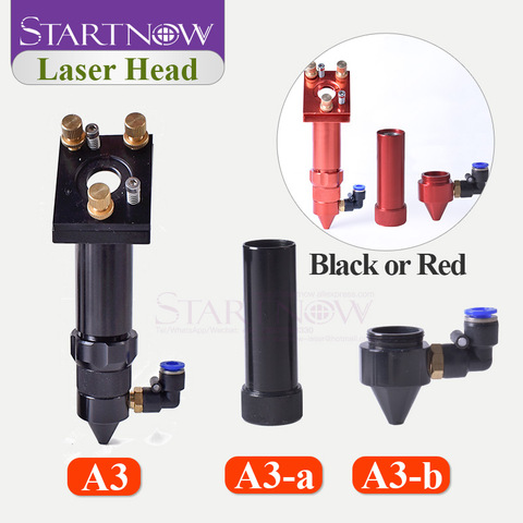 Jet d'air de Laser de CO2 et support de tête de Laser de CO2 avec le jeu d'objectif de mise au point et le bâti de miroir de 25mm pour des outils de matériel de Machine de Laser ► Photo 1/6