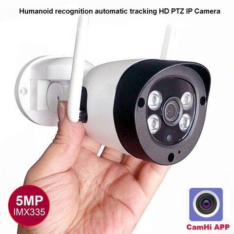 CamHi – caméra de surveillance extérieure PTZ IP hd 5MP/4MP, dispositif de sécurité sans fil, avec détection humaine et suivi automatique, protocole Onvif P2P ► Photo 1/5