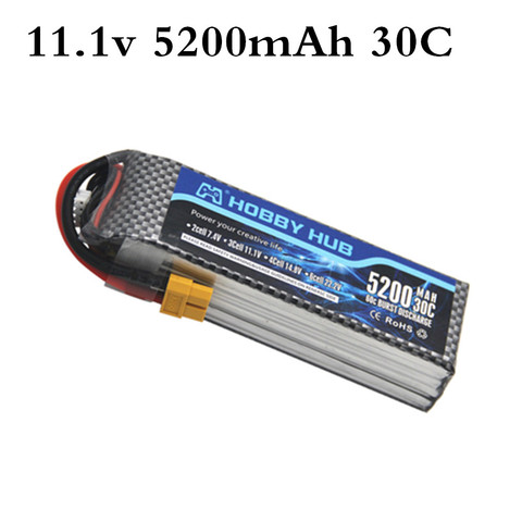 Lipo batterie 3S 11.1V 2800mAh 3000mAh 5200mAh pour télécommande RC, jouets, hélicoptère, voitures, bateau 3s Lipo ► Photo 1/6