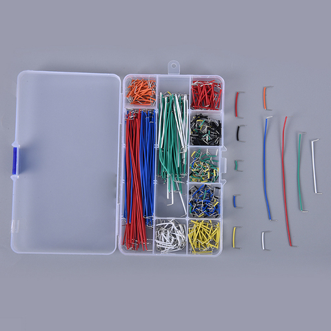 560 pièces Kits de cavalier 14 longueurs platine de prototypage lignes circuits imprimés cavaliers U forme câble fil Kit pour carte à pain carte Arduino M-M D30 ► Photo 1/6