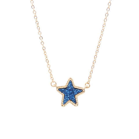 2022 nouvelle petite étoile de mer fausse danse étoile résine Druzy colliers pour femmes pendentifs ► Photo 1/6