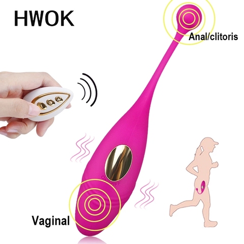 HWOK – Culotte vibrante avec télécommande sans fil, vibromasseur en forme d'œuf, godemichet pour le clitoris et atteindre le point G, jouet sexuel pour femme ► Photo 1/6