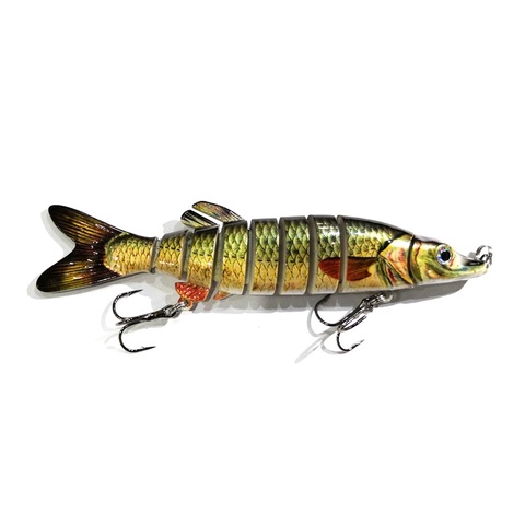 Ods-leurre rigide composé de 9 sections articulées, appât artificiel idéal pour la pêche au brochet, wobbler, poisson nageur, au brochet, 13 cm, 17g ► Photo 1/6