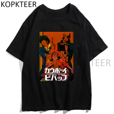 T-shirts Vintage Spiegels Cowboy Bebop japonais Anime Manga Harajuku mode T-Shirt col rond noir vendredi cadeau été hauts T-Shirt ► Photo 1/6