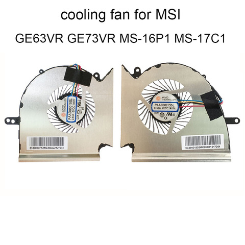 Ventilateur de refroidissement de processeur, pour MSI GE63 GE63VR MS-16P1 GP73 GE73 VR GL73 MS-17C1, PAAD06015SL N417 ► Photo 1/6