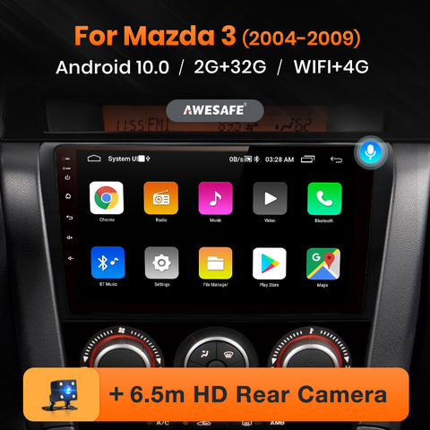 AWESAFE PX9 pour Mazda3 Mazda 3 2004 - 2009 autoradio multimédia lecteur vidéo Navigation GPS No 2 din 2din DVD Android 10 ► Photo 1/6
