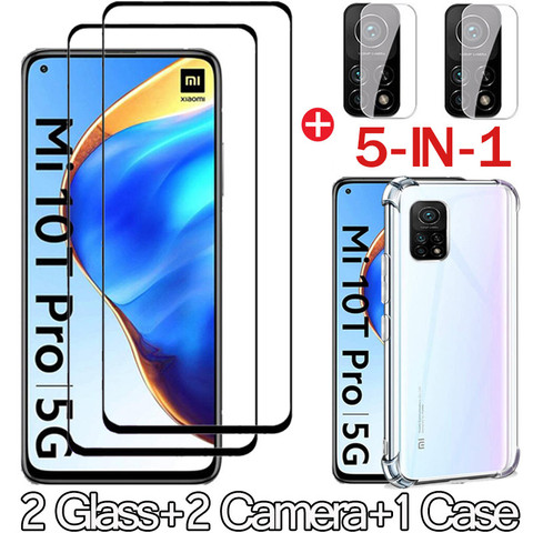 Films verre trempé pour Mi 10 T Pro 5G téléphone protecteur d'écran Xiaomi Mi 10 T Lite verre caméra Film Mi10T Mi 10 T Pro étui en verre xiaomi10t vitre protection xiaomi 10t xiaomi mi 10t pro 128gb global ► Photo 1/6