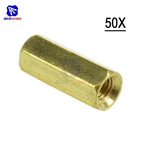 50 pièces en laiton Hexagonal cuivre pilier M3 12mm M3 * 12 PCB planches vis hexagonale Net écrou entretoise ► Photo 1/6