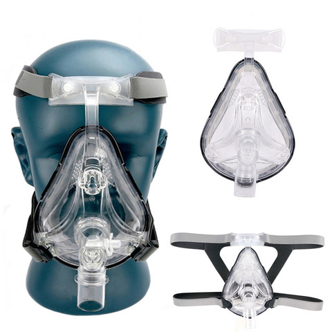 Masque facial CPAP automatique, avec couvre-chef gratuit, blanc S M L pour apnée du sommeil, OSAHS OSAS ronflements ► Photo 1/6