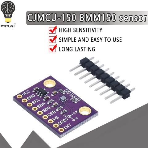 WAVGAT MCU-150 BMM150 – capteur gémagnétique, module de capteur magnétique avec boussole et magnétomètre ► Photo 1/6