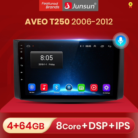 Junsun – autoradio V1 pro, Android 10, 2 go/32 go, Navigation GPS, lecteur multimédia vidéo, dvd, 2 din, pour voiture Chevrolet AVEO T250 (2006 – 2012) ► Photo 1/6