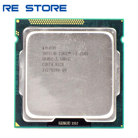 Intel Core i3 2100 Processeur 3.1 ghz 3 mb Cache Dual Core Prise 1155 Qualif Noyau Bureau I3-2100 CPU ► Photo 1/2