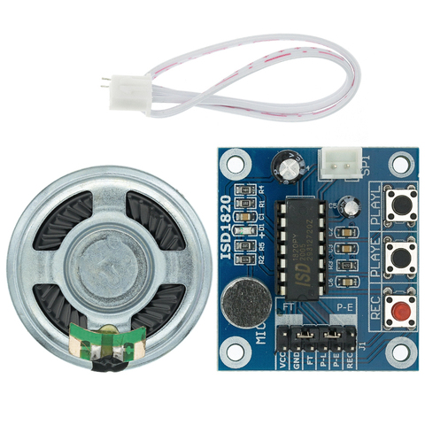 Module d'enregistrement, Module vocal, carte vocale, Module de téléphone, carte avec Microphones et haut-parleur, ISD1820 ► Photo 1/6
