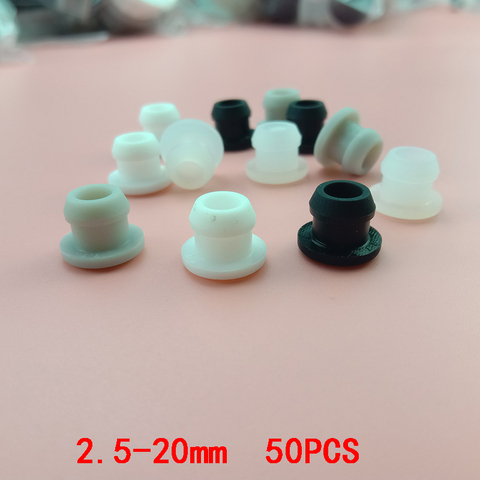 Bouchon d'étanchéité à bouton en Silicone, 50 pièces, bouchon de trou en caoutchouc étanche, bouchon rond en silicone, couvercle de scellage en tôle ► Photo 1/6