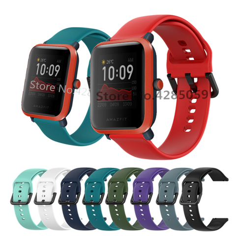 Bracelet de montre en Silicone pour Huami Amazfit Bip S U Bracelet de Sport pour Xiaomi Amazfit GTS / 2 / 2e / Mini / GT2 Bracelet 42mm ► Photo 1/6