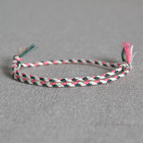 Meetvii-ficelle tissée à la main Bracelets pour femme nœuds à pompon, fil coloré, Bracelet tibétain, bijoux ethniques pour hommes ► Photo 1/5