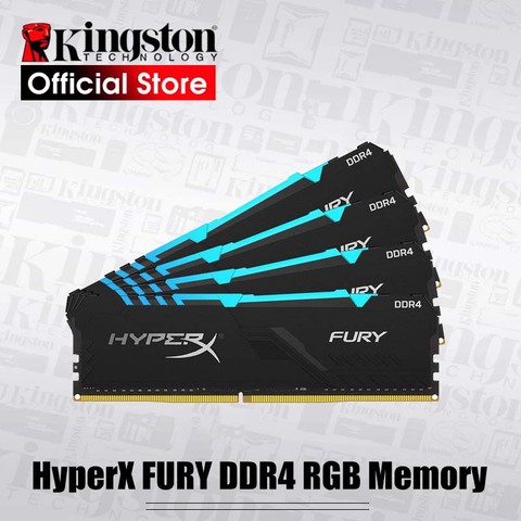 Kingston – mémoire de serveur d'ordinateur de bureau, HyperX FURY RGB, modèle DDR4, capacité 8 go 16 go, fréquence d'horloge 2666 MHz, Ram, DIMM XMP, CL15 ► Photo 1/6