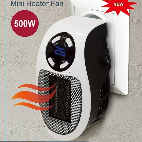 Prise murale Mini chauffe Air electrique puissant soufflant chaud chauffage rapide ventilateur poele radiateur chauffe chambre ► Photo 1/6