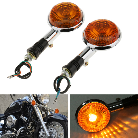 Indicateur de clignotant de moto clignotant ambre feu de position latéral pour Yamaha V-MAX1200/v-star/Virago XVS400/650/1100 Etc. ► Photo 1/6