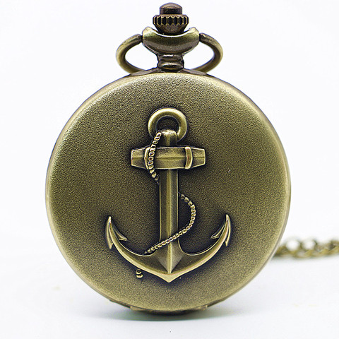 Nouveauté Vintage Pirate ancre Quarzt montre de poche pendentif collier enfants ami cadeaux montre ► Photo 1/6