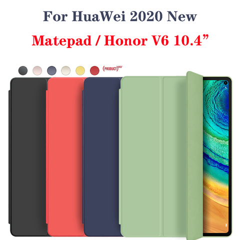 Coque en Silicone souple pour HuaWei MatePad 2022, pour Honor V6, étui de 10.4 pouces, étui avec étui intelligent pour sommeil intelligent, modèle 10.4 ► Photo 1/6