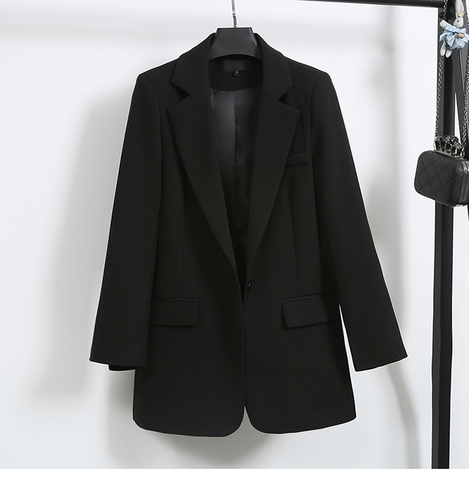 Haute qualité nouvelle automne hiver mode costumes femmes vêtements de travail costume à manches longues loisirs Version mince manteau veste noire ► Photo 1/6