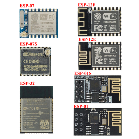 Module sans fil WIFI de série ESP8266 ESP-01 ESP-01S ESP-07 ESP-12E ESP-12F ESP-32 émetteur-récepteur sans fil 2.4G ► Photo 1/6