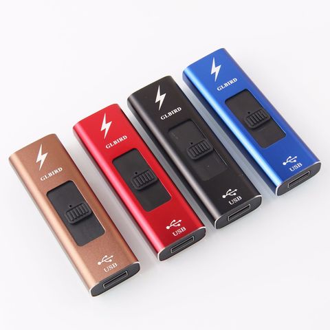 Briquet de Charge Usb sur poussée impulsion électrique Arc originalité cadeau briquet coupe-vent ► Photo 1/6