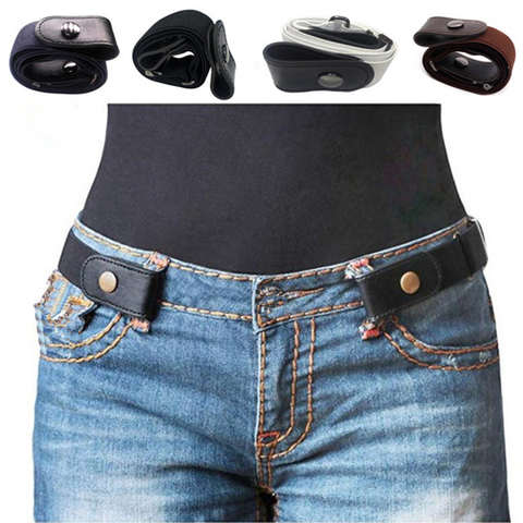 Ceinture pour pantalons Jean sans boucle, robes, ceinture élastique sans boucle, sans bruit, pour femmes/hommes ► Photo 1/6